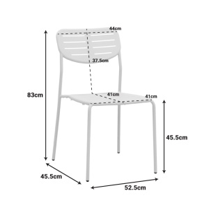 Set 3 masa si scaune gradina, Deraby, Crem, 70x70x73 cm - Img 9