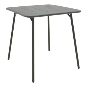 Set 3 masa si scaune gradina V2, Moraja, Negru, 70x70x73 cm - Img 3