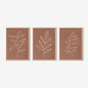 Set 3 tablouri Drifer Multicolor 33x1.5x48 cm