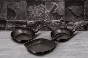 Set 3 tigai, negru Rose Collection - Img 4