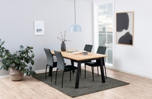 Set 4 piese Scaune dining Demina V2, Gri, 92x43.5x53 cm