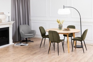 Set 4 piese Scaune dining Femke, Verde, 85x47.5x57.5 cm - Img 2