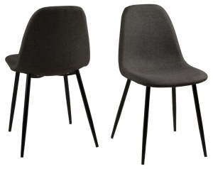 Set 4 piese Scaune dining Wilma, Gri, 84x44.5x56 cm - Img 2