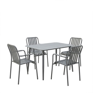 Set 5 bucati masa si scaune gradina, Heven Vista, Antracit, 70x120x72 cm - Img 2