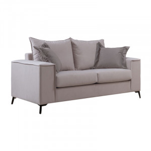 Set canapele de living Verona 2 buc 2 - 3 locuri crem mak01 - perne mocha mak03 - Img 3
