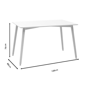 Set de 5 buc masa si scaune Cuba-Caron MDF si plastic PP in nuanta negru-natural 120x70x76 cm - Img 7