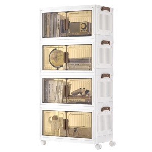 Set de Cutii de Depozitare Dennys, Alb, 55x31x111 cm