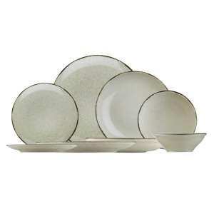 Set farfurii servire, 24 bucati TradeShow Maro 25x25x3 cm - Img 6