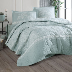 Set Lenjerie si Cuvertura Devlin Mint (Bumbac 100%)