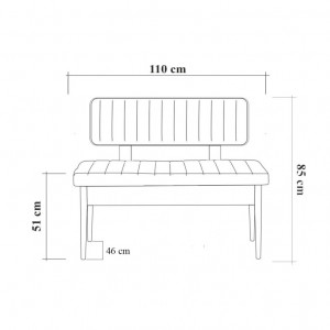 Set Masa si Scaune 5 Piese Vina 1048 - Albastru, Alb - Img 10