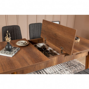 Set Masa si Scaune 5 Piese Vina 1053 Walnut-Antracit - Img 13