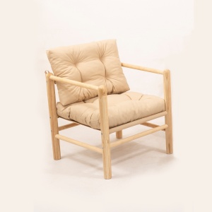 Set masa si scaune de gradina (4 piese) My028 Crem 135x74x75 cm - Img 4