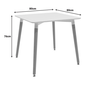 Set masa si scaune dining, 5 buc, Julita Natali, Natural, 80x80x76 cm - Img 10