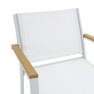 Set Masa si Scaune Lounge Jacie 4 Piese Alb - Img 11