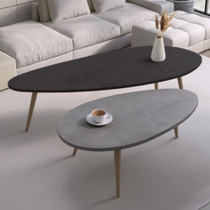 Set Masuta de cafea 2 buc Monty Carbune 116x46x46 cm - Img 2