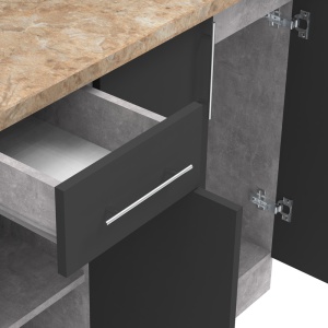 Set mobila bucatarie 4 buc Festa II Pako World Antracit 120x60x85 cm - Img 7