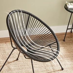 Set mobilier de gradina Acapulco, Songmics, Negru, 64x65x77 cm - Img 6