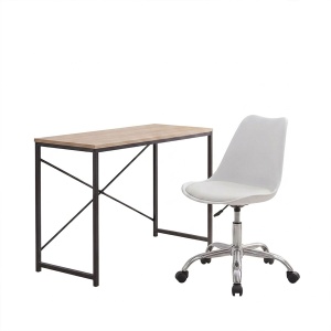Set mobilier studenti birou si scaun birou, 2 buc, Minny, Stejar, 100x40x70 cm - Img 2
