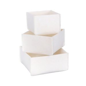 Set organizator de birou din fetru (3 bucati) HMY-6268 Crem 22.5x22.5x10 cm - Img 7