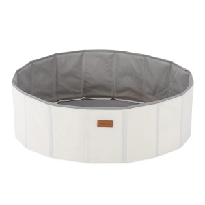 Set piscina de bile pliabila si bile Katlanir Havuz Ecru 80x80x26 cm - Img 2
