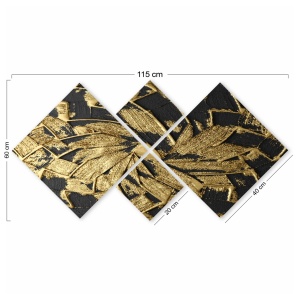 Set tablouri canvas (4 bucati) 4MDF700733563 Multicolor 60x115 cm - Img 3