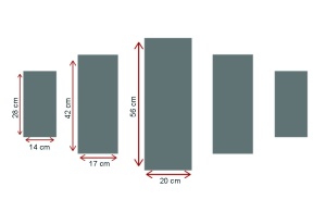 Set tablouri canvas (5 bucati) ST276 Multicolor 56x20 cm - Img 3