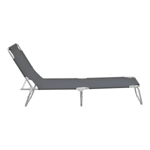 Sezlong, Pasein, Antracit, 185x55x24 cm - Img 3