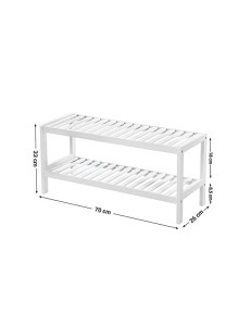 Suport pentru pantofi, Songmics, Alb, LBS02WT, 70 x 26 x 33 cm - Img 4