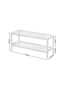Suport pentru pantofi, Songmics, Alb, LBS02WT, 70 x 26 x 33 cm - Img 4