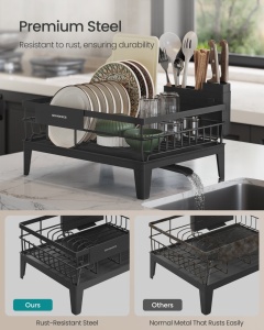 Suport vase Songmics Negru 42.4x35.4x22.6 cm - Img 3
