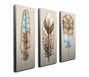 Tablou, 3 bucati CU08 Multicolor 20x70x3 cm - Img 3