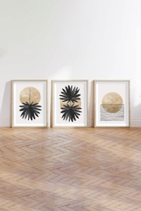 Tablou, 3 bucati Huhu210 Multicolor 50x70 cm - Img 5