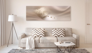 Tablou - Delicate Feather 150x50 cm - Img 2