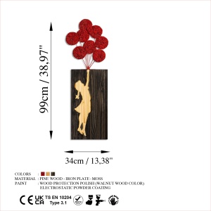 Tablou din lemn si metal Banksy Nuc 34x99 cm - Img 9