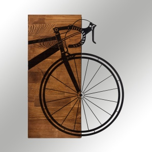 Tablou din lemn si metal Bisiklet Negru 45x58 cm - Img 5