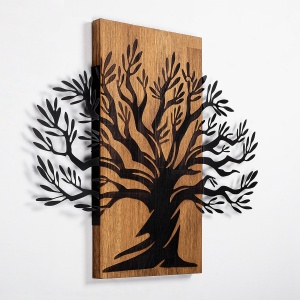 Tablou din lemn si metal Monumental Nuc 58x67 cm - Img 5
