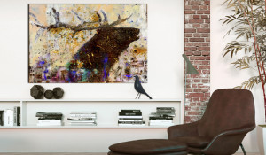 Tablou - Golden Stag 90x60 cm - Img 2