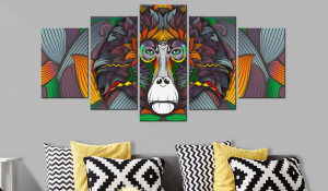 Tablou - Philosopher of the Jungle 200x100 cm - Img 2