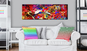 Tablou - Red Forest 150x50 cm - Img 2