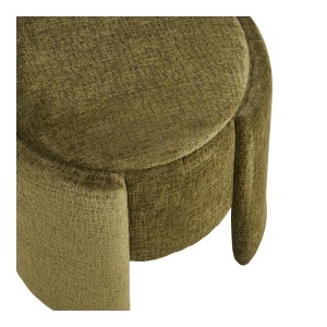 Taburet circular Walsdorf, Verde inchis, 42x42x44 cm - Img 2