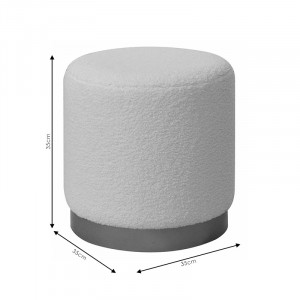 Taburet Dash boucle crem - auriu D35x35cm - Img 3