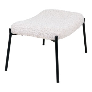 Taburet Glasgow, Alb, 42.5x63x39 cm