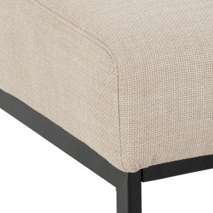 Taburet otoman Caix, Bej, 41x100x61 cm - Img 5