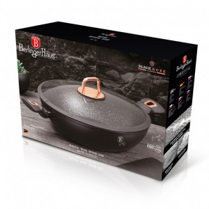 Tigaie Wok cu capac, 30 cm, negru Rose Collection - Img 4