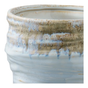 Vaza decorativa, Albastru deschis, 19.5x19.5x22.5 cm - Img 4