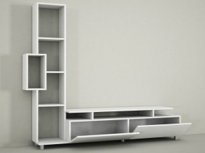 Ansamblu Comoda TV Tulip Alb - Img 5