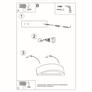 Aplica Atena din ceramica Alb 40.5x14.5x10 cm - Img 6