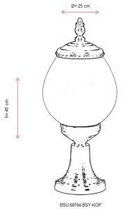 Aplica de perete exterior KOP Alb 45x25 cm - Img 3