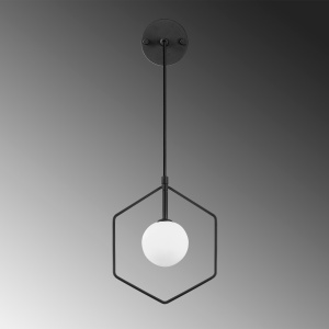 Aplica de perete Geometri Negru 22x15x119 cm - Img 6