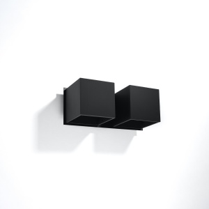 Aplica perete Quad Negru 26x12x11 cm - Img 2